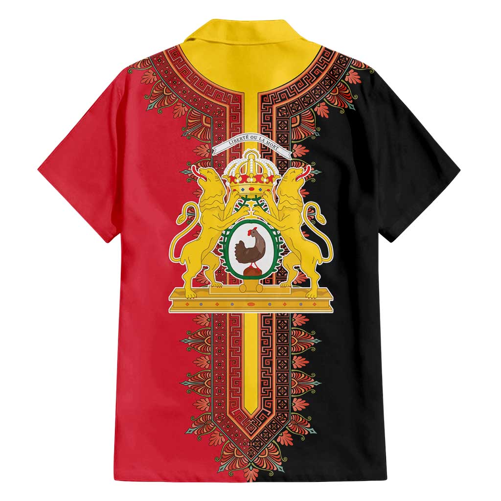 Haiti First Empire 1804-1806 Family Matching Long Sleeve Bodycon Dress and Hawaiian Shirt Liberte ou la Mort!