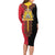 Haiti First Empire 1804-1806 Family Matching Long Sleeve Bodycon Dress and Hawaiian Shirt Liberte ou la Mort!