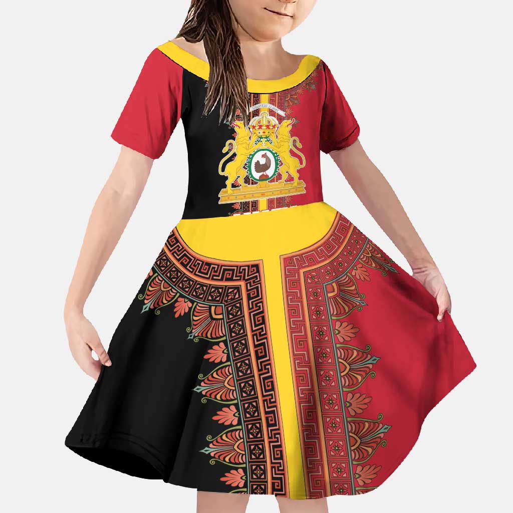 Haiti First Empire 1804-1806 Family Matching Off Shoulder Maxi Dress and Hawaiian Shirt Liberte ou la Mort!