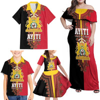 Haiti First Empire 1804-1806 Family Matching Off Shoulder Maxi Dress and Hawaiian Shirt Liberte ou la Mort!