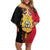 Haiti First Empire 1804-1806 Family Matching Off Shoulder Short Dress and Hawaiian Shirt Liberte ou la Mort!