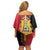 Haiti First Empire 1804-1806 Family Matching Off Shoulder Short Dress and Hawaiian Shirt Liberte ou la Mort!