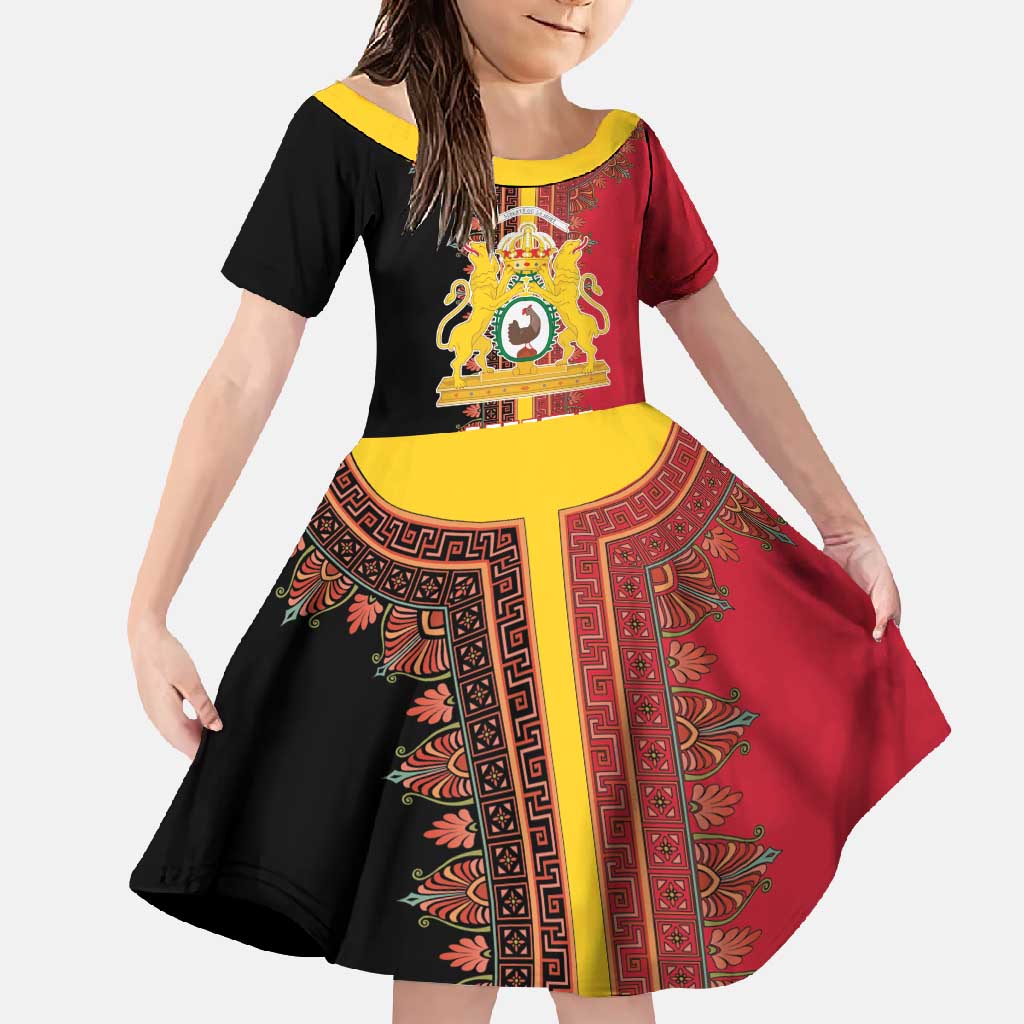 Haiti First Empire 1804-1806 Family Matching Short Sleeve Bodycon Dress and Hawaiian Shirt Liberte ou la Mort!