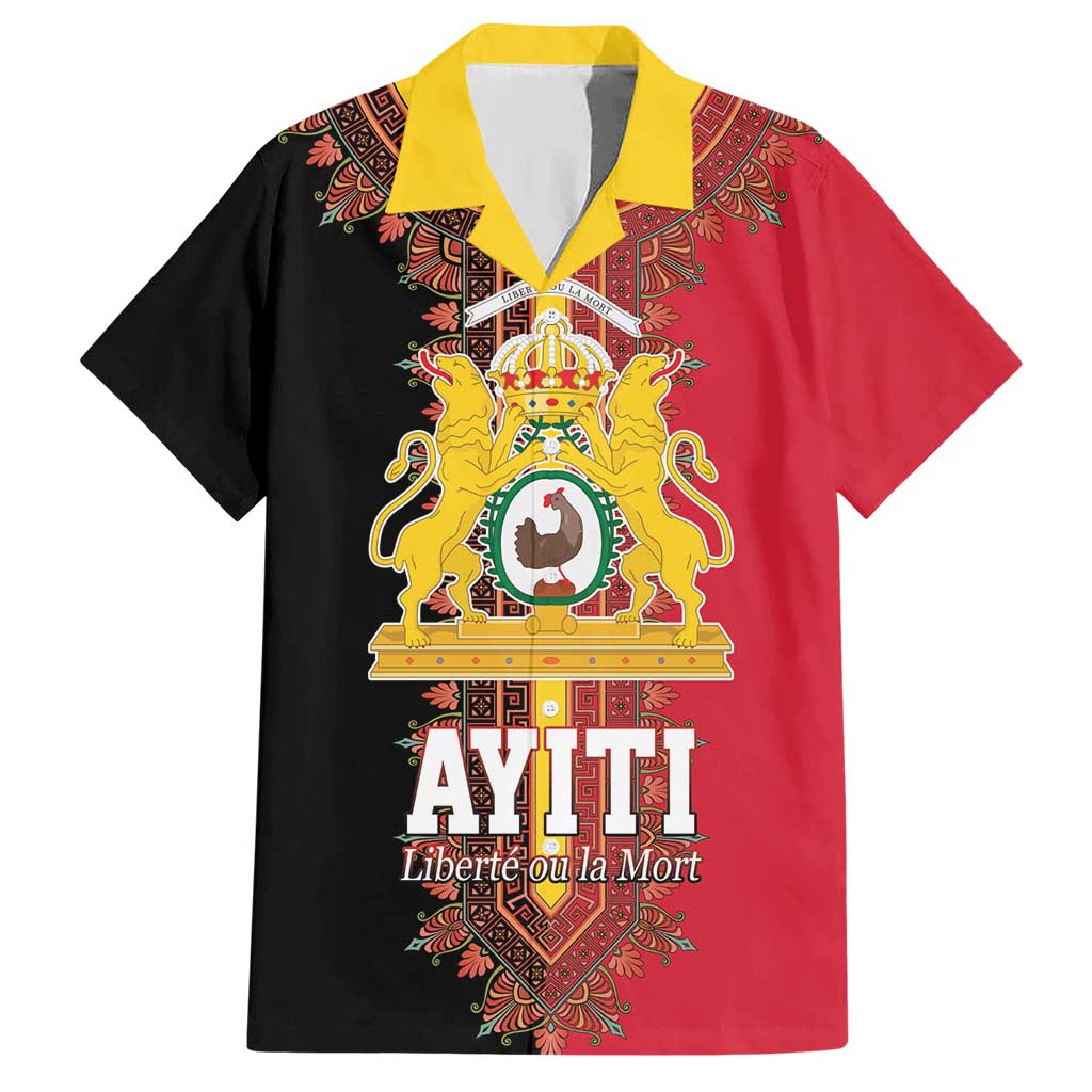 Haiti First Empire 1804-1806 Family Matching Short Sleeve Bodycon Dress and Hawaiian Shirt Liberte ou la Mort!