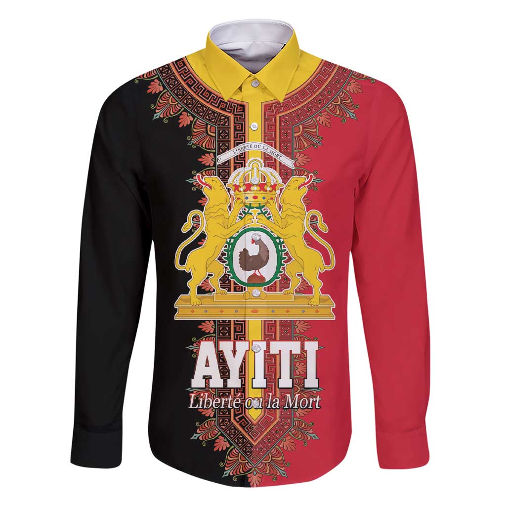 Haiti First Empire 1804-1806 Family Matching Short Sleeve Bodycon Dress and Hawaiian Shirt Liberte ou la Mort!