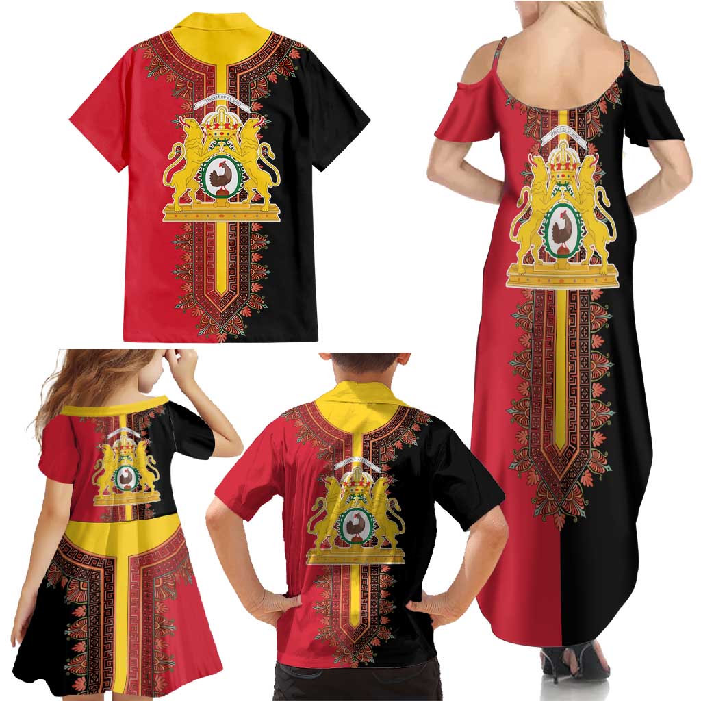 Haiti First Empire 1804-1806 Family Matching Summer Maxi Dress and Hawaiian Shirt Liberte ou la Mort!