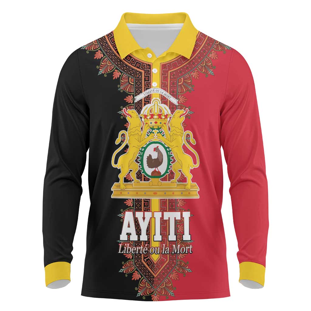 Haiti First Empire 1804-1806 Long Sleeve Polo Shirt Liberte ou la Mort!