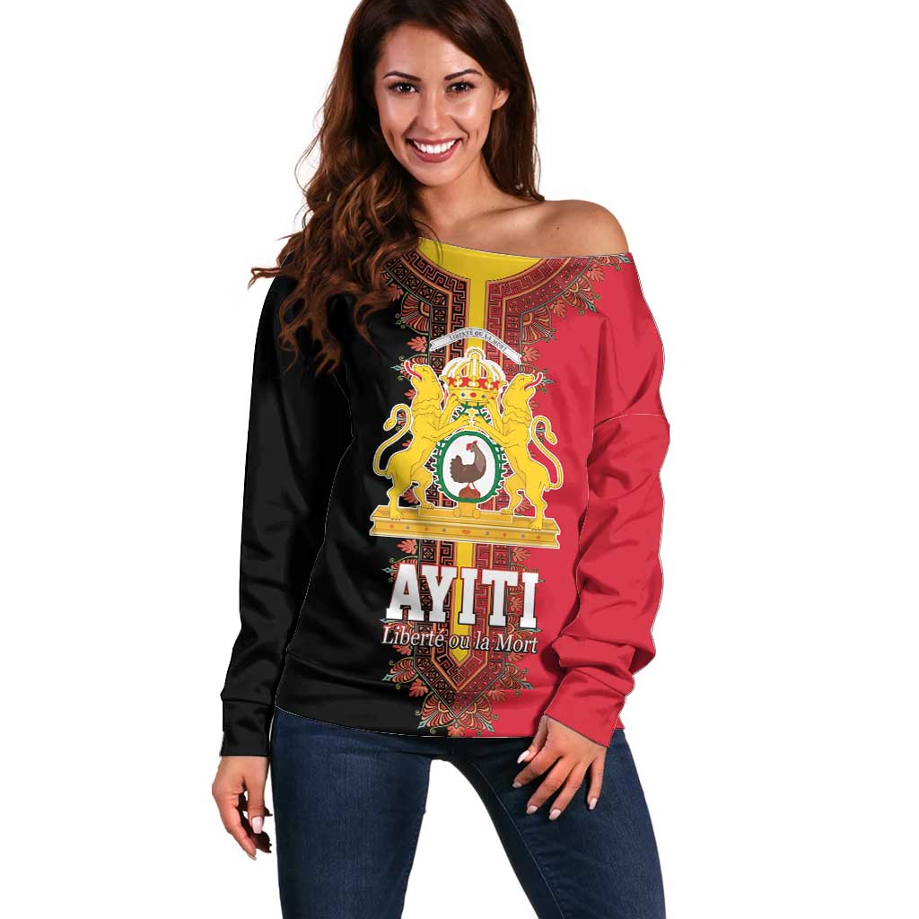 Haiti First Empire 1804-1806 Off Shoulder Sweater Liberte ou la Mort!