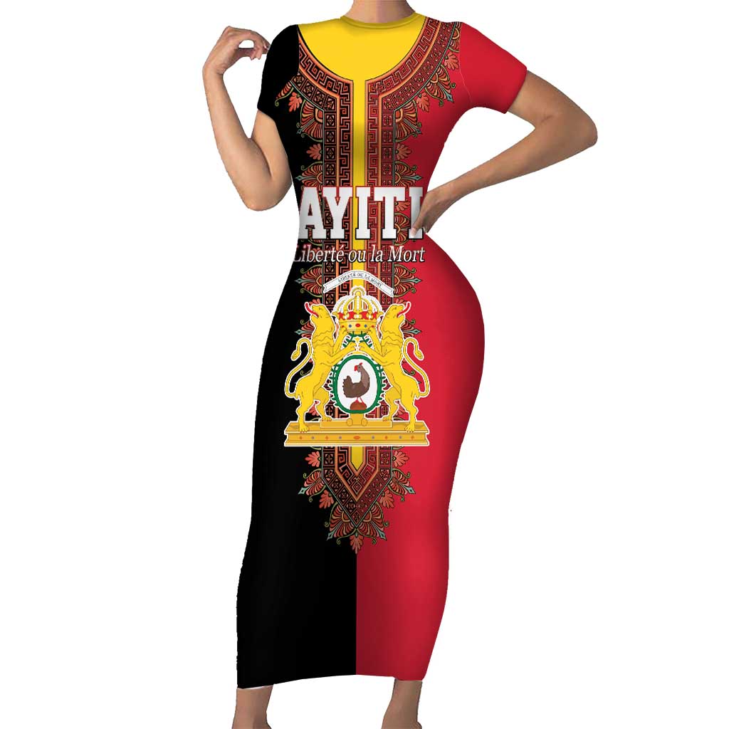 Haiti First Empire 1804-1806 Short Sleeve Bodycon Dress Liberte ou la Mort!