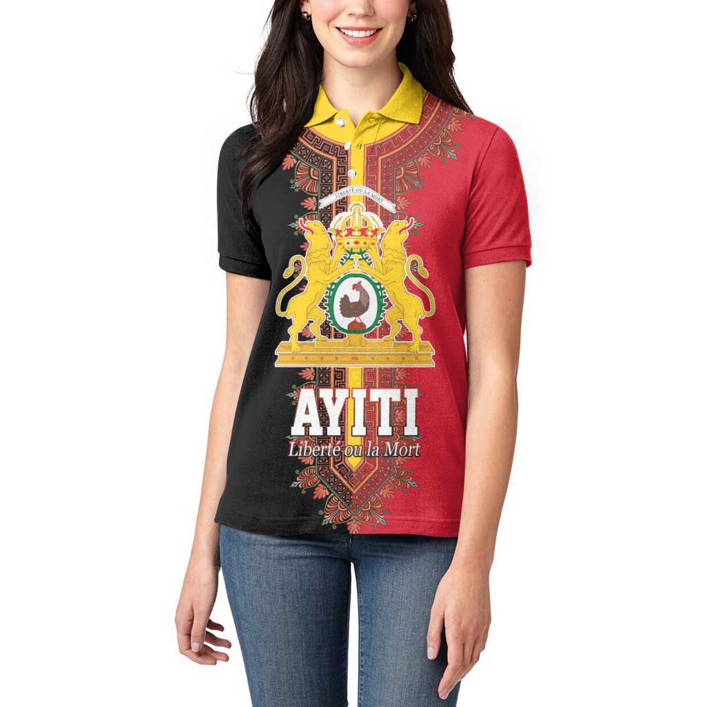 Haiti First Empire 1804-1806 Women Polo Shirt Liberte ou la Mort!