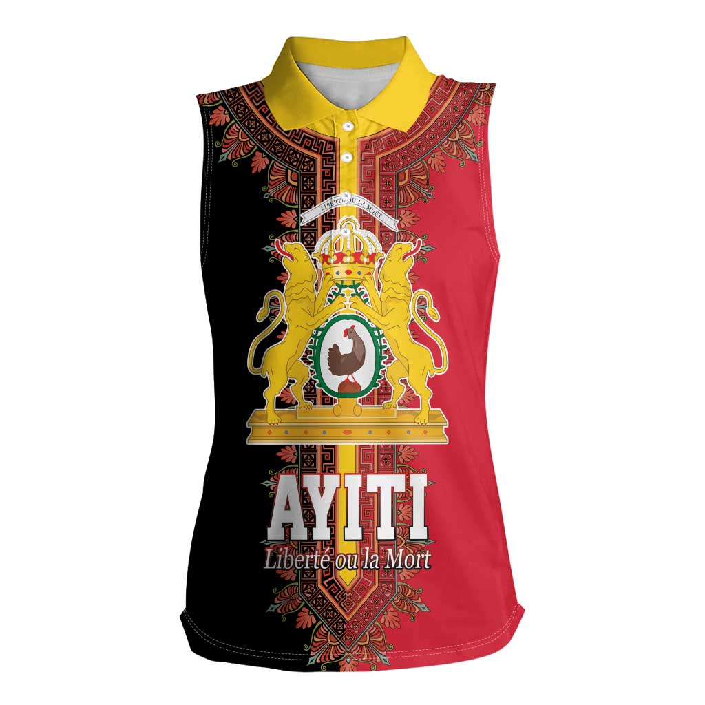 Haiti First Empire 1804-1806 Women Sleeveless Polo Shirt Liberte ou la Mort!