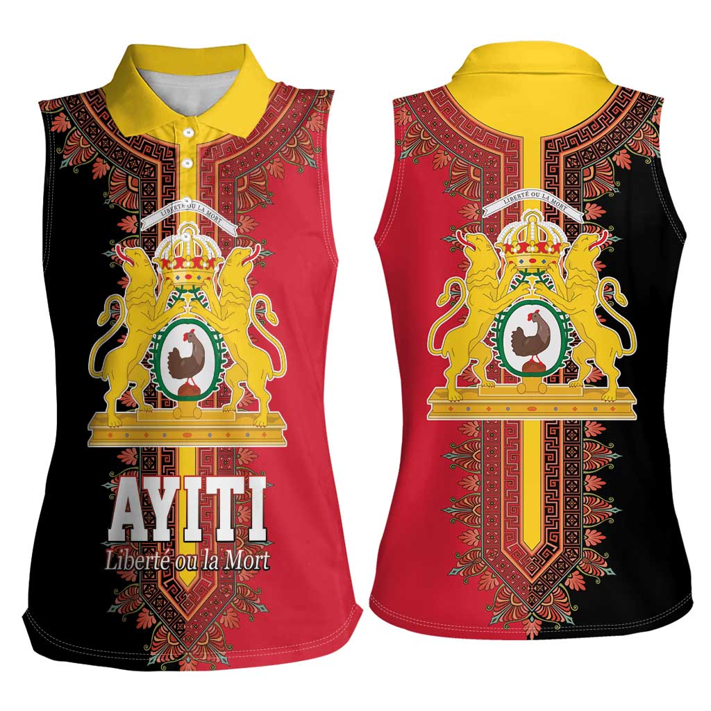 Haiti First Empire 1804-1806 Women Sleeveless Polo Shirt Liberte ou la Mort!