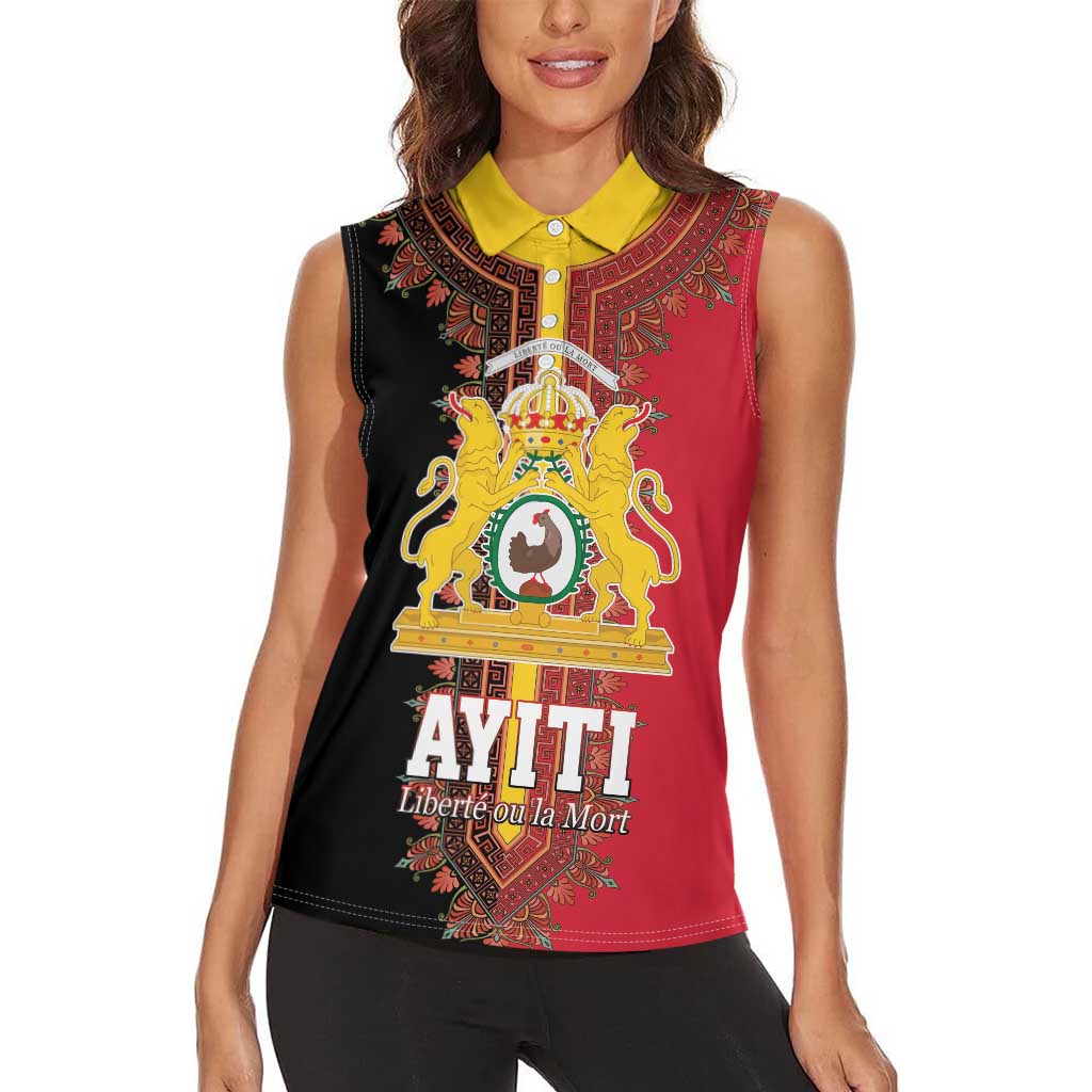 Haiti First Empire 1804-1806 Women Sleeveless Polo Shirt Liberte ou la Mort!