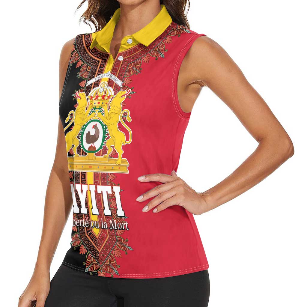 Haiti First Empire 1804-1806 Women Sleeveless Polo Shirt Liberte ou la Mort!