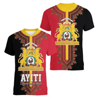 Haiti First Empire 1804-1806 Women V-Neck T-Shirt Liberte ou la Mort!