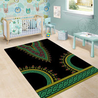 Liberia Coat of Arms Area Rug African Dashiki Style