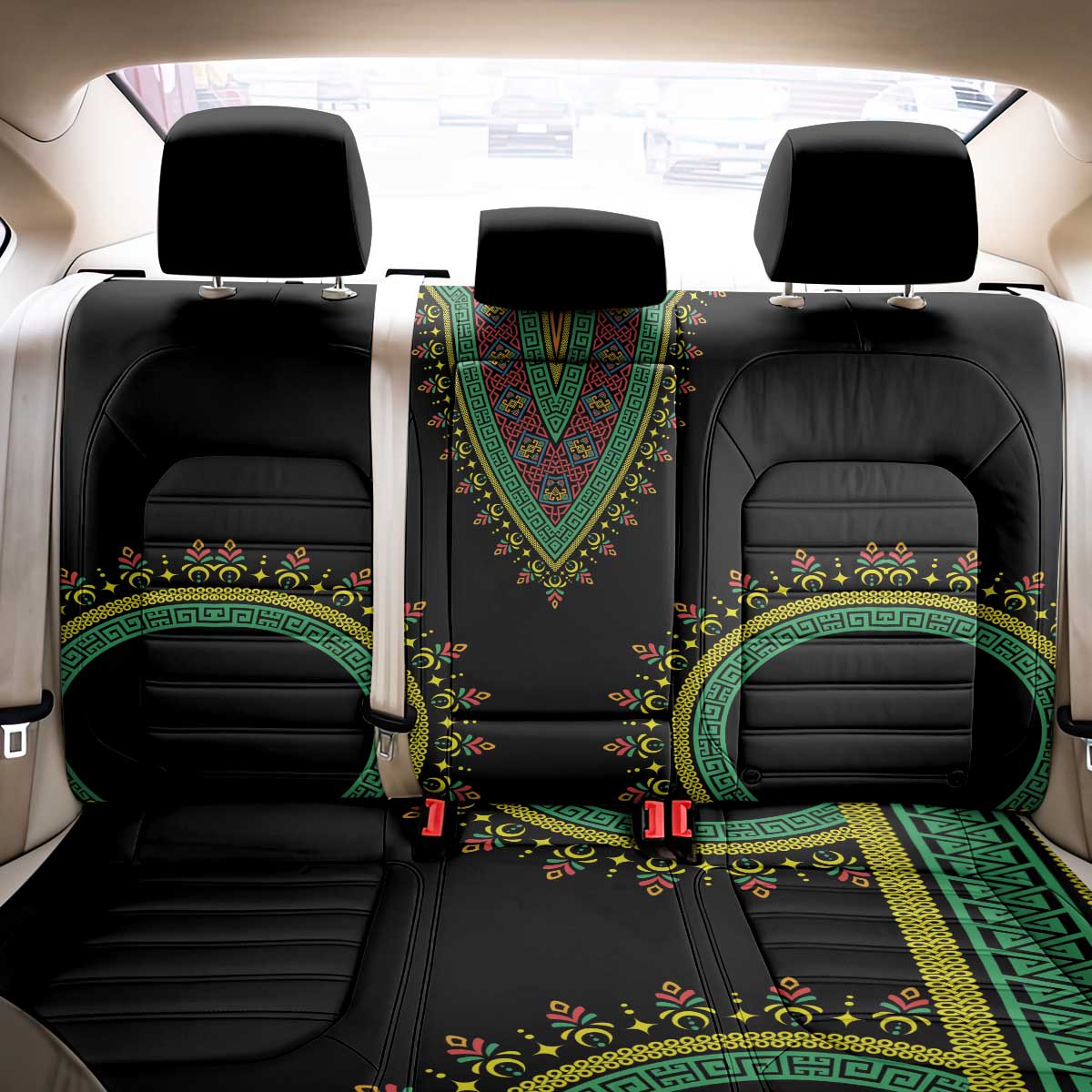 Liberia Coat of Arms Back Car Seat Cover African Dashiki Style
