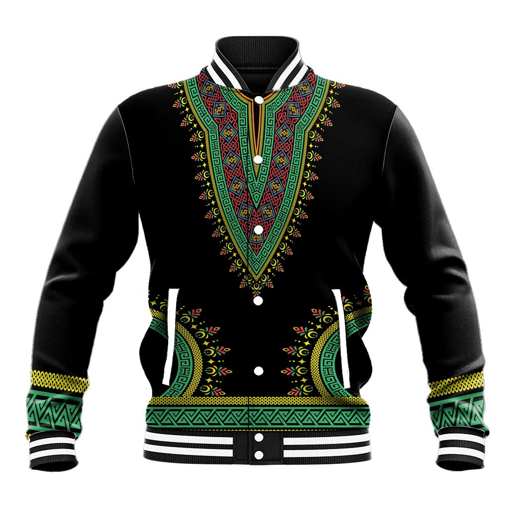 Liberia Coat of Arms Baseball Jacket African Dashiki Style