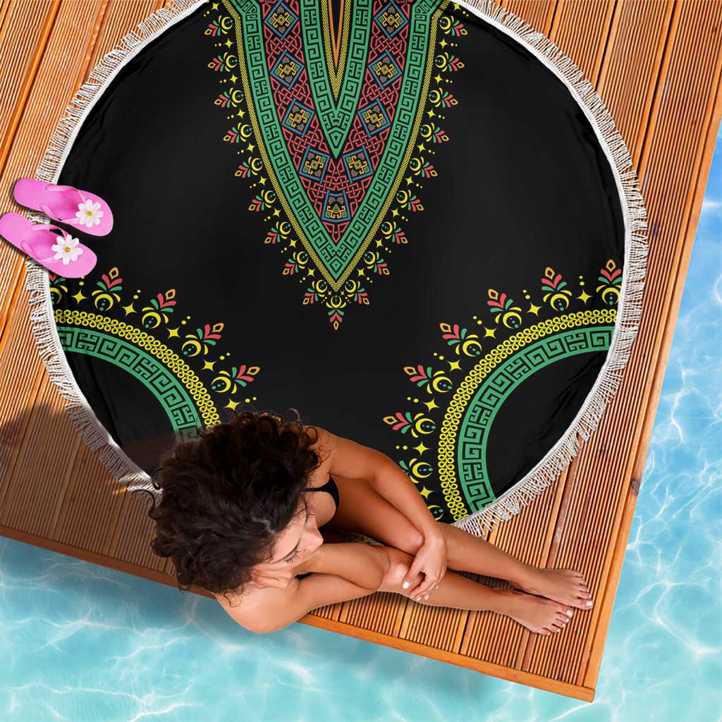Liberia Coat of Arms Beach Blanket African Dashiki Style
