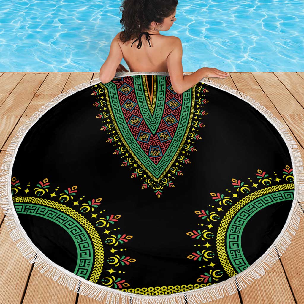 Liberia Coat of Arms Beach Blanket African Dashiki Style