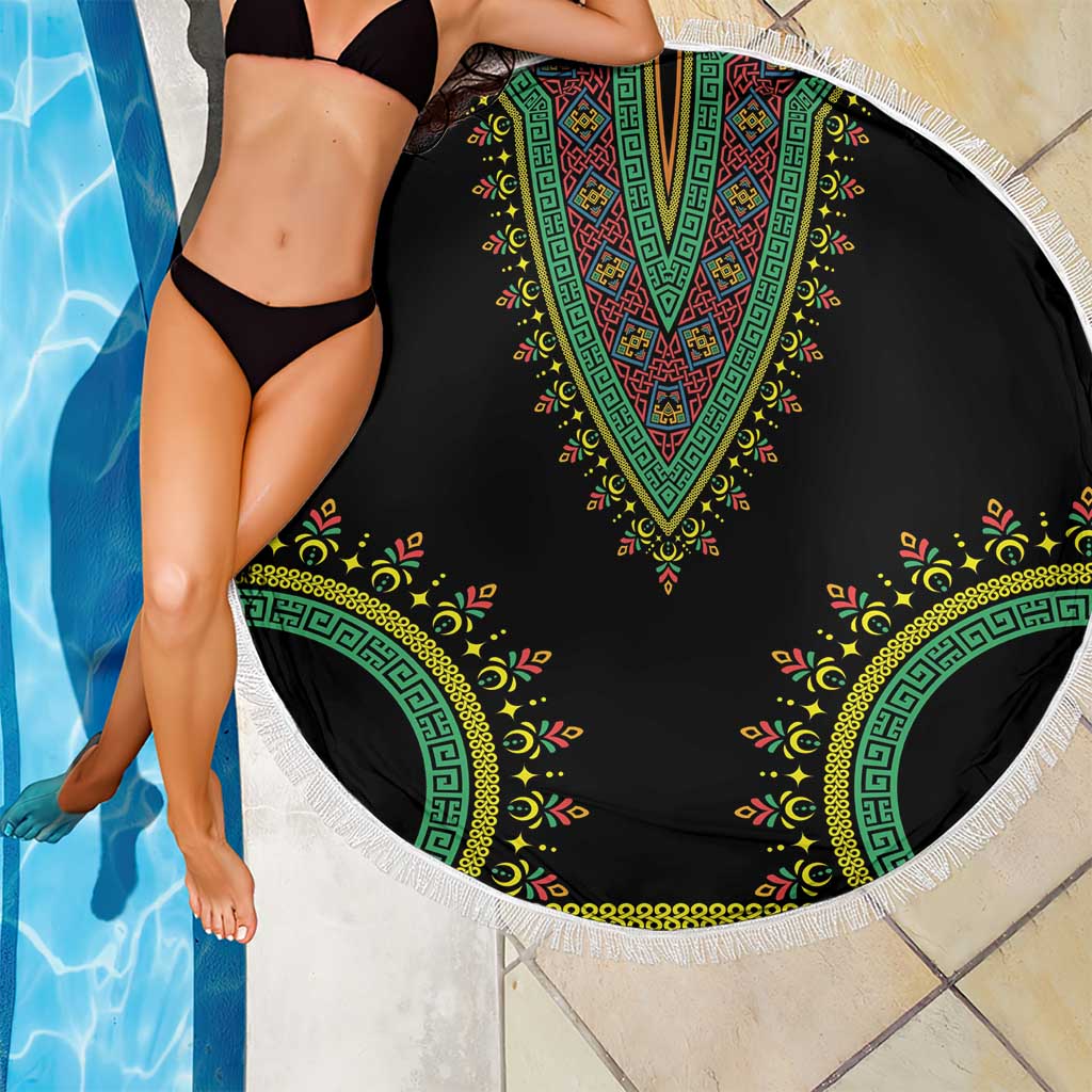 Liberia Coat of Arms Beach Blanket African Dashiki Style