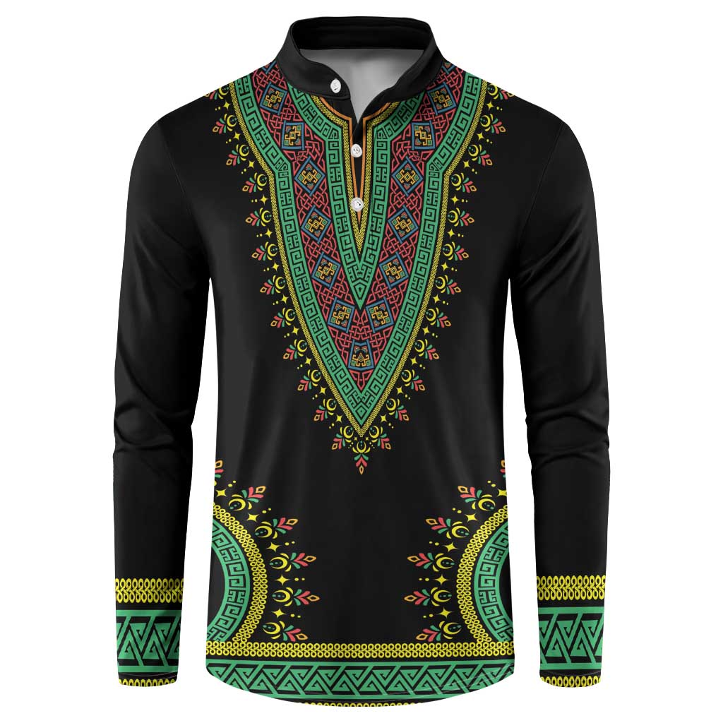 Liberia Coat of Arms Button Sweatshirt African Dashiki Style