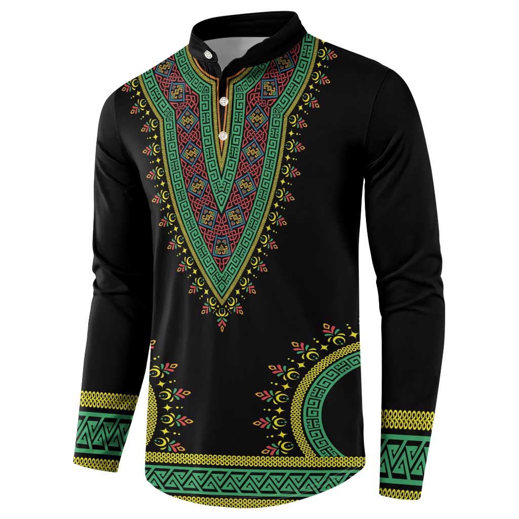 Liberia Coat of Arms Button Sweatshirt African Dashiki Style