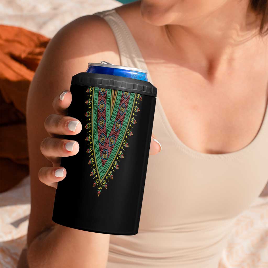 Liberia Coat of Arms 4 in 1 Can Cooler Tumbler African Dashiki Style