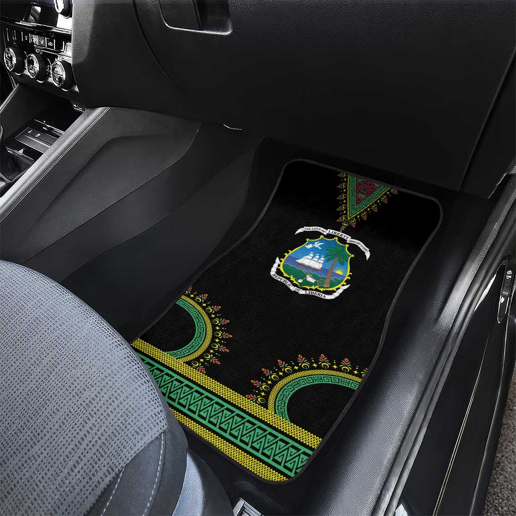 Liberia Coat of Arms Car Mats African Dashiki Style