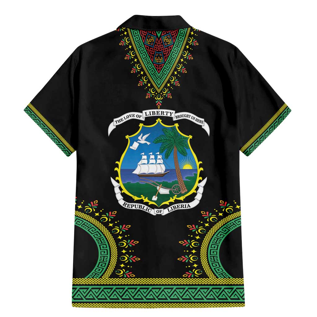 Liberia Coat of Arms Family Matching Mermaid Dress and Hawaiian Shirt African Dashiki Style