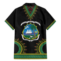 Liberia Coat of Arms Family Matching Mermaid Dress and Hawaiian Shirt African Dashiki Style