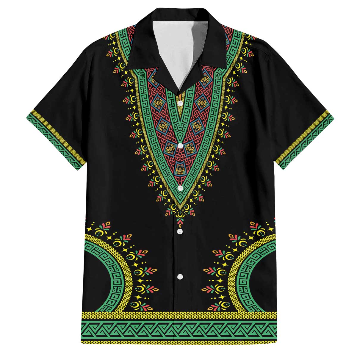 Liberia Coat of Arms Family Matching Off The Shoulder Long Sleeve Dress and Hawaiian Shirt African Dashiki Style