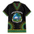 Liberia Coat of Arms Family Matching Off The Shoulder Long Sleeve Dress and Hawaiian Shirt African Dashiki Style