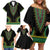 Liberia Coat of Arms Family Matching Off Shoulder Short Dress and Hawaiian Shirt African Dashiki Style