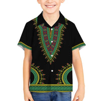 Liberia Coat of Arms Family Matching Off Shoulder Short Dress and Hawaiian Shirt African Dashiki Style