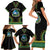 Liberia Coat of Arms Family Matching Short Sleeve Bodycon Dress and Hawaiian Shirt African Dashiki Style