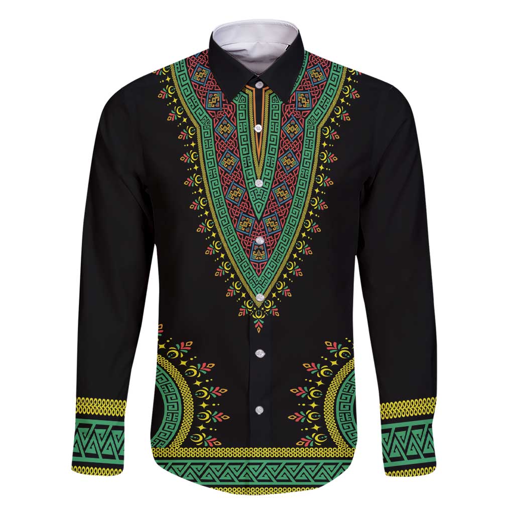 Liberia Coat of Arms Family Matching Short Sleeve Bodycon Dress and Hawaiian Shirt African Dashiki Style