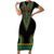 Liberia Coat of Arms Family Matching Short Sleeve Bodycon Dress and Hawaiian Shirt African Dashiki Style