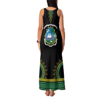Liberia Coat of Arms Family Matching Tank Maxi Dress and Hawaiian Shirt African Dashiki Style
