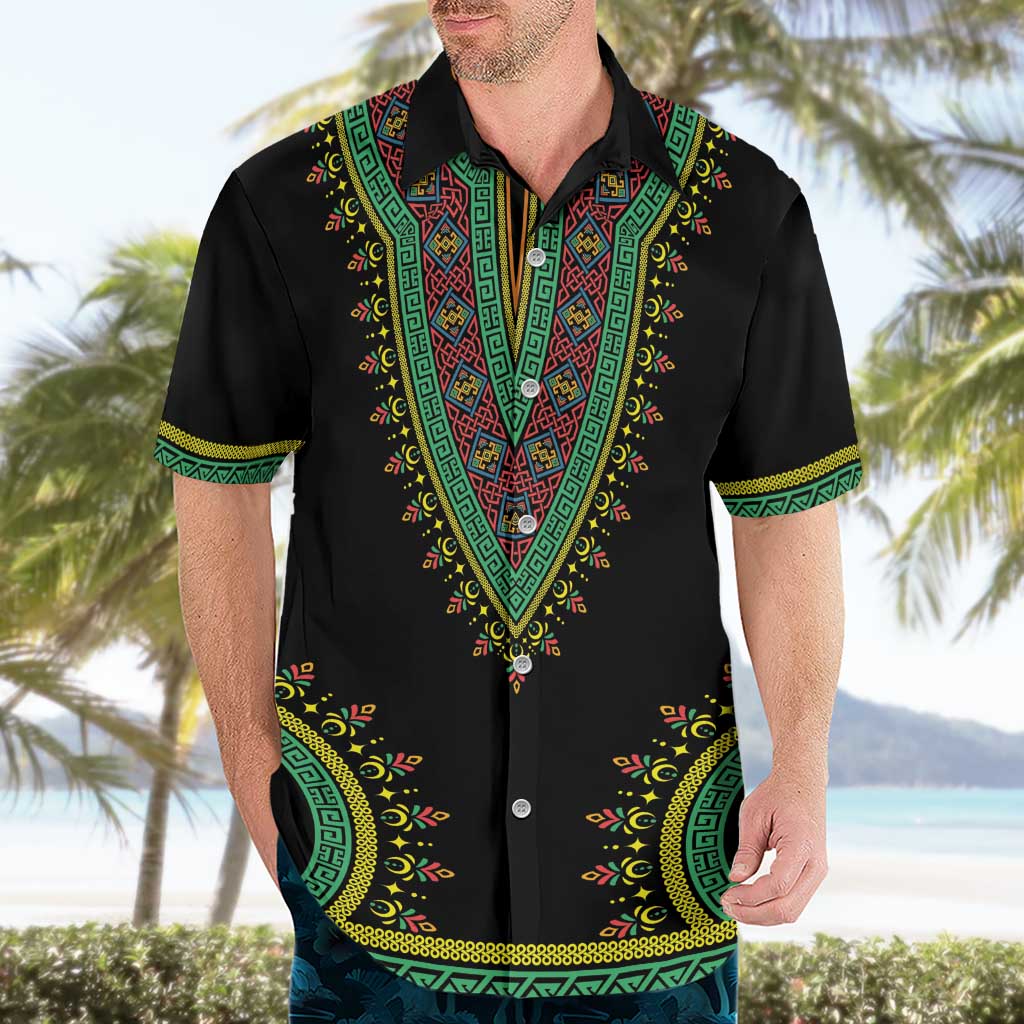 Liberia Coat of Arms Hawaiian Shirt African Dashiki Style