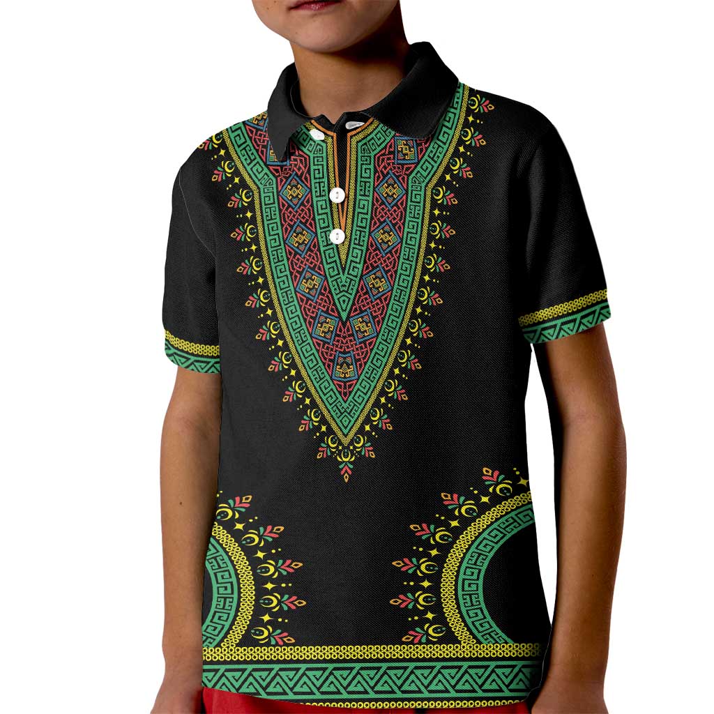 Liberia Coat of Arms Kid Polo Shirt African Dashiki Style
