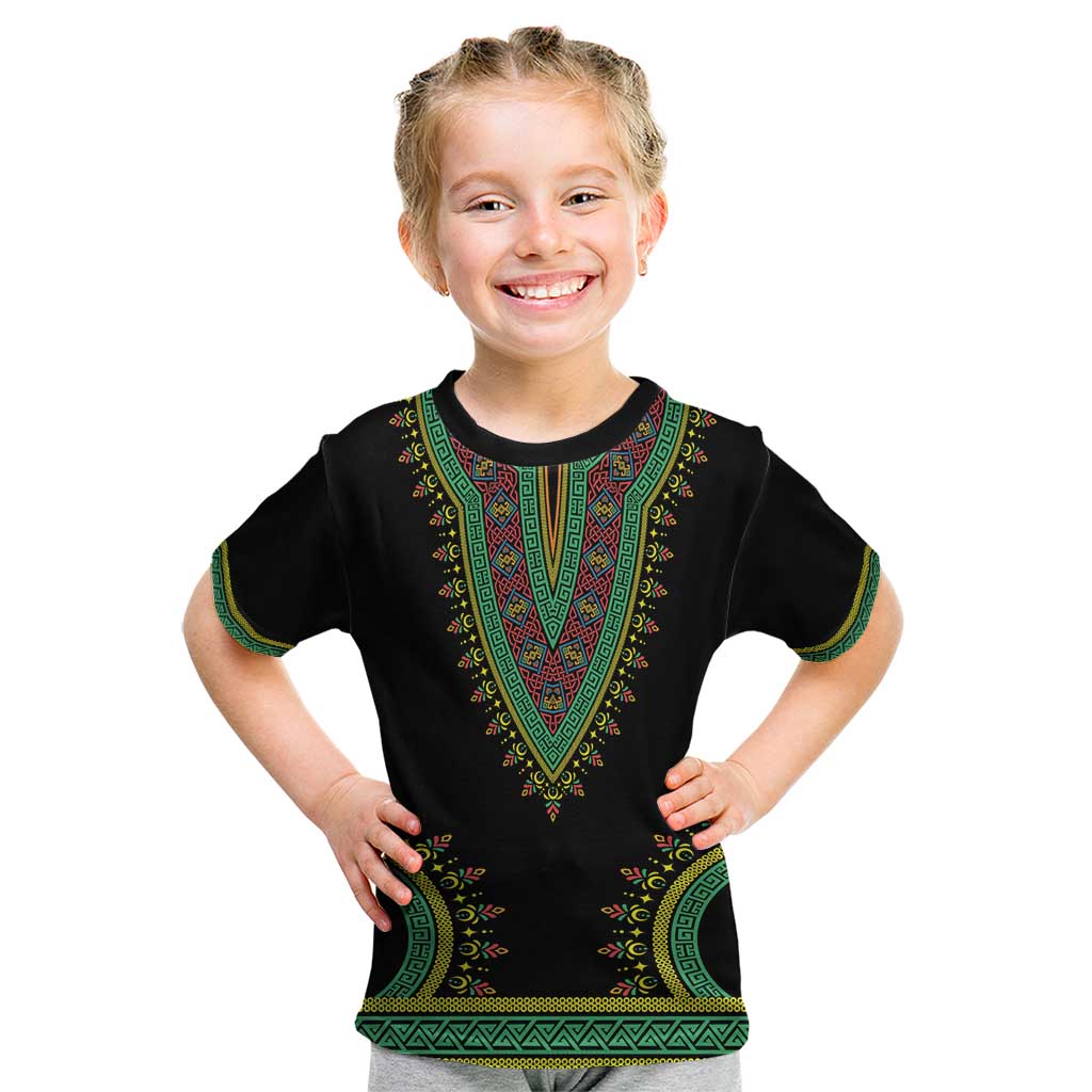 Liberia Coat of Arms Kid T Shirt African Dashiki Style
