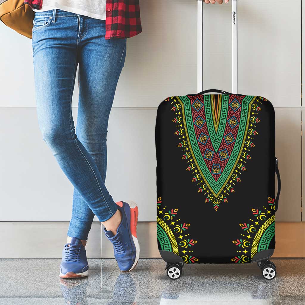 Liberia Coat of Arms Luggage Cover African Dashiki Style