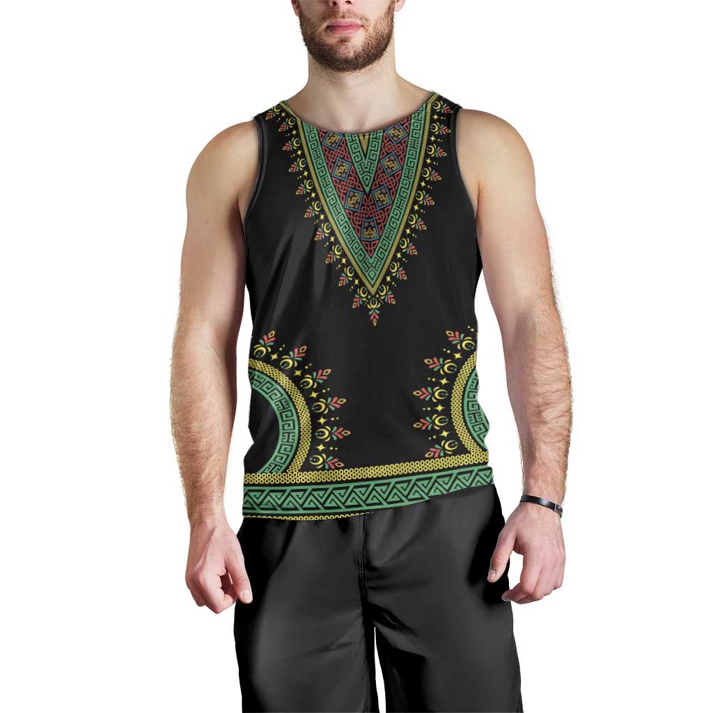 Liberia Coat of Arms Men Tank Top African Dashiki Style