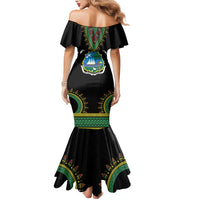 Liberia Coat of Arms Mermaid Dress African Dashiki Style