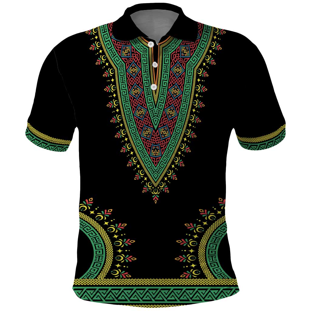 Liberia Coat of Arms Polo Shirt African Dashiki Style