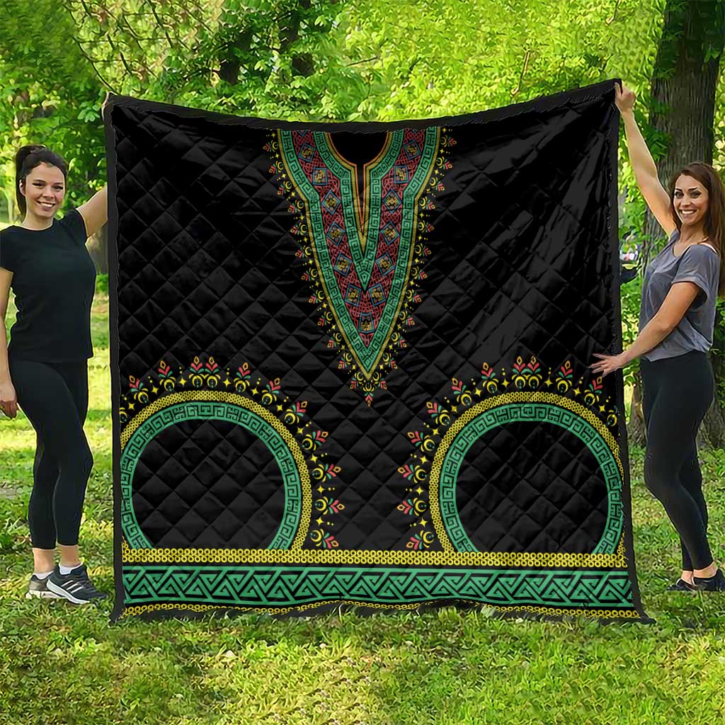 Liberia Coat of Arms Quilt African Dashiki Style