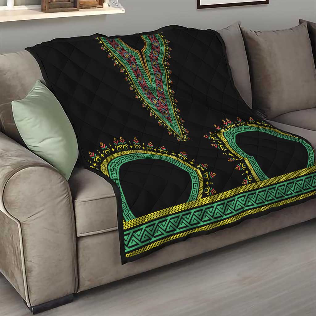 Liberia Coat of Arms Quilt African Dashiki Style