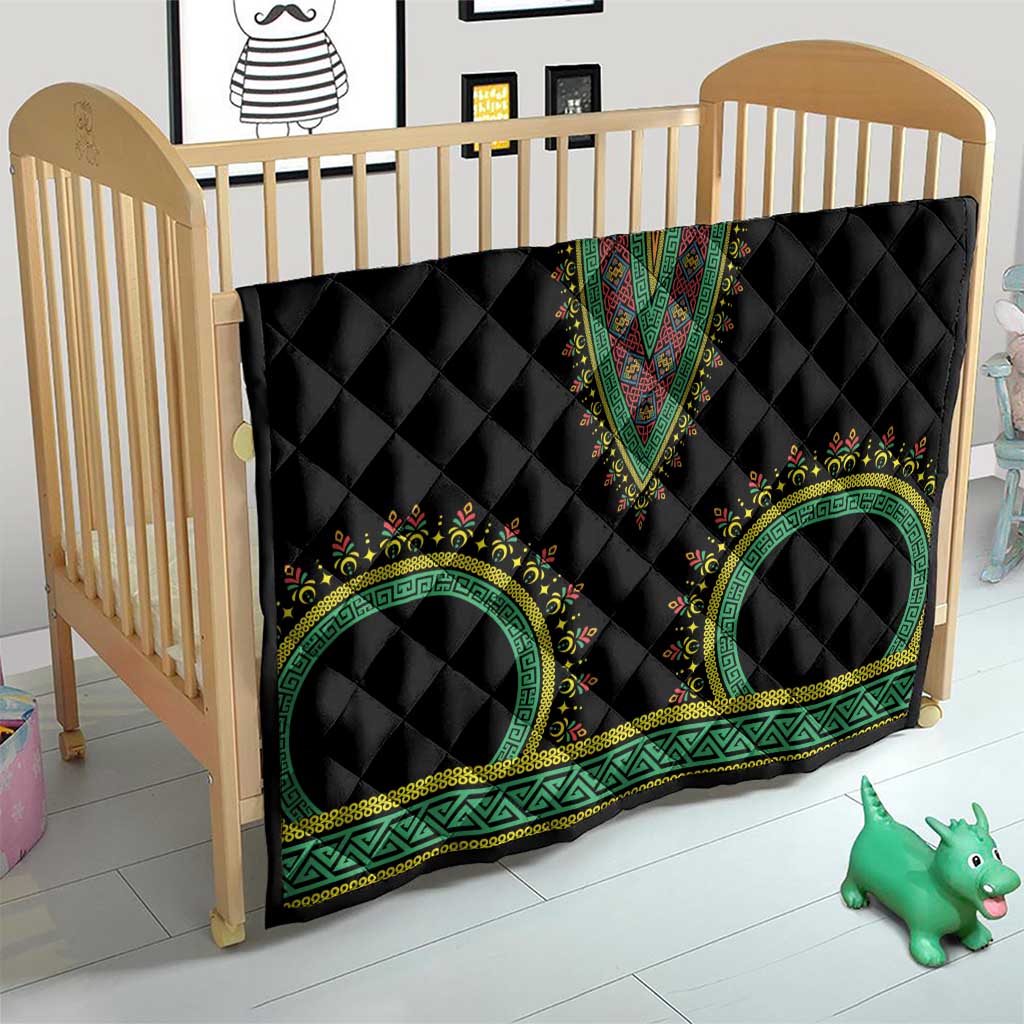 Liberia Coat of Arms Quilt African Dashiki Style