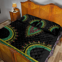Liberia Coat of Arms Quilt Bed Set African Dashiki Style